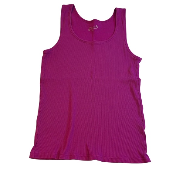 vintage old navy purple magenta ribbed tank top y2k retro summer coconut girl - Picture 1 of 6